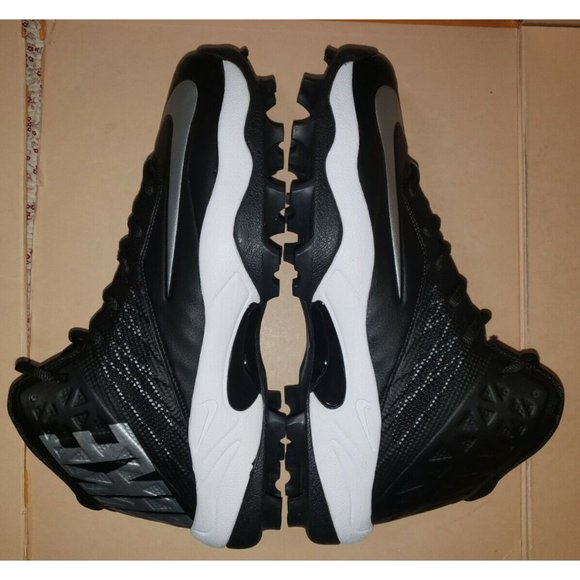 NIKE ZOOM CODE ELITE 3/4 SHARK RUBBER CLEATS FOOTBALL BLACK MEN\'S SIZE 12.5 NWOB main image 8